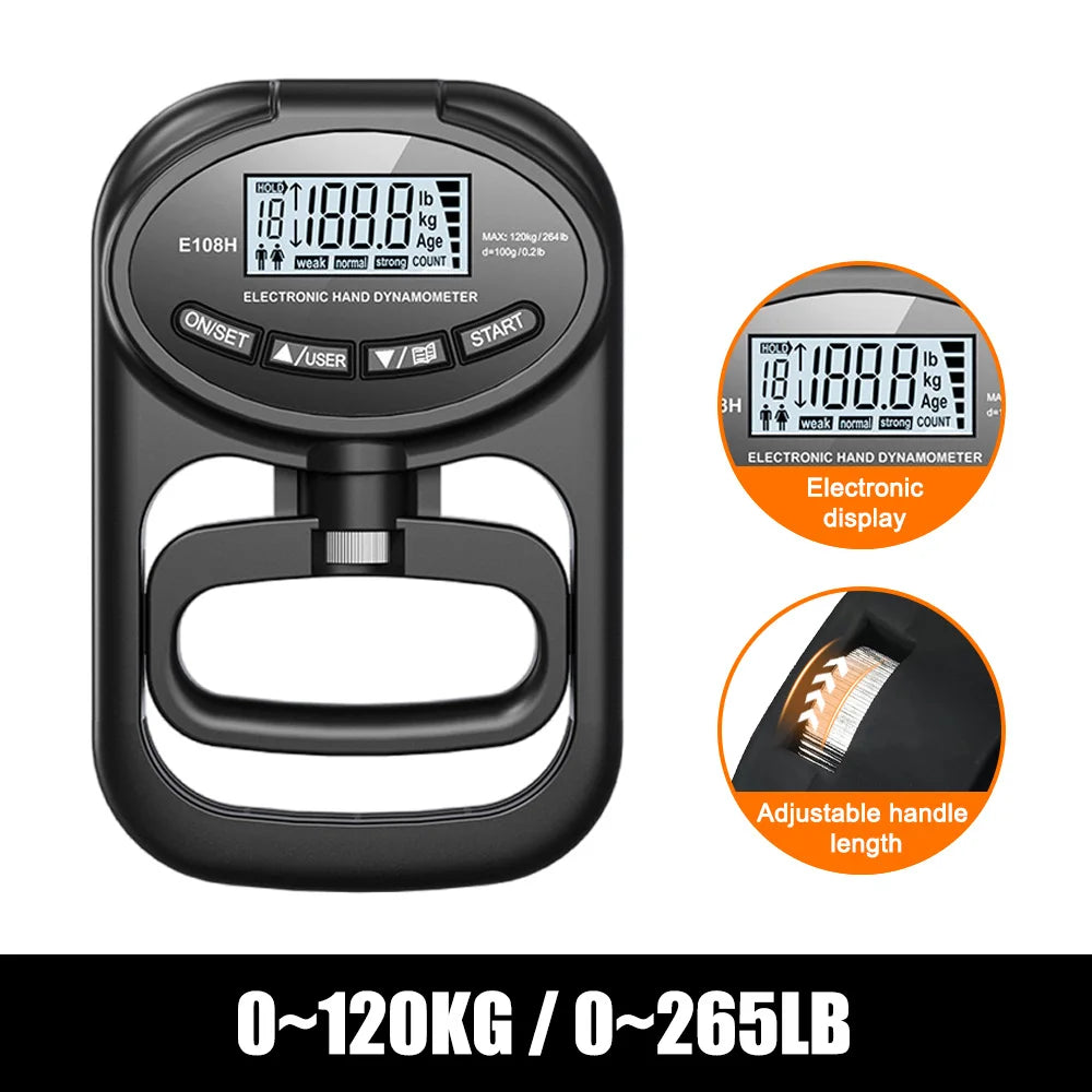 X-Grip PowerTester™ Digital Hand Dynamometer - 265 lb / 120 kg