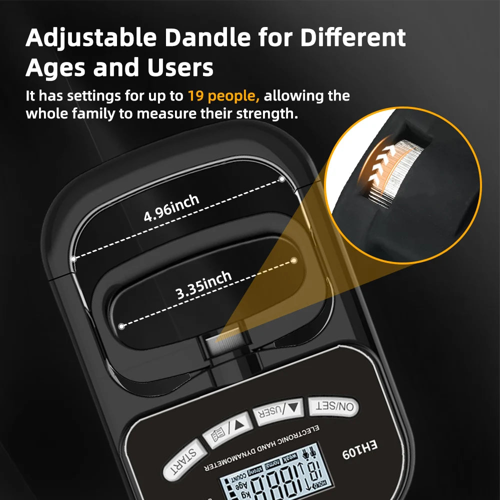 X-Grip PowerTester™ Digital Hand Dynamometer - 265 lb / 120 kg