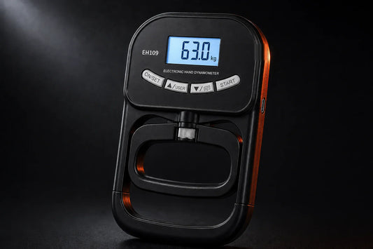 X-Grip PowerTester digital hand dynamometer measuring grip strength