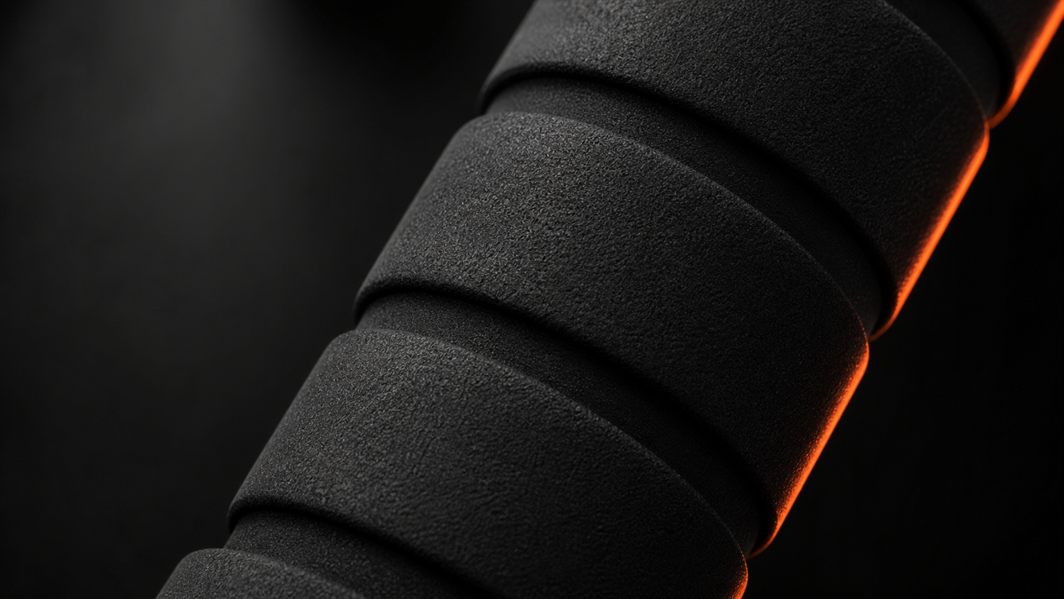 Close-up of the X-Grip Rope handle — breathable non-slip segmented foam grip